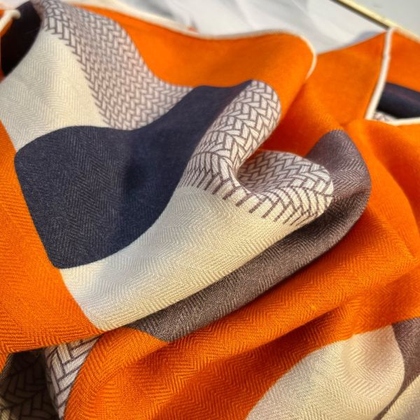 HERM Orange Mon Premier Galop Shawl 140