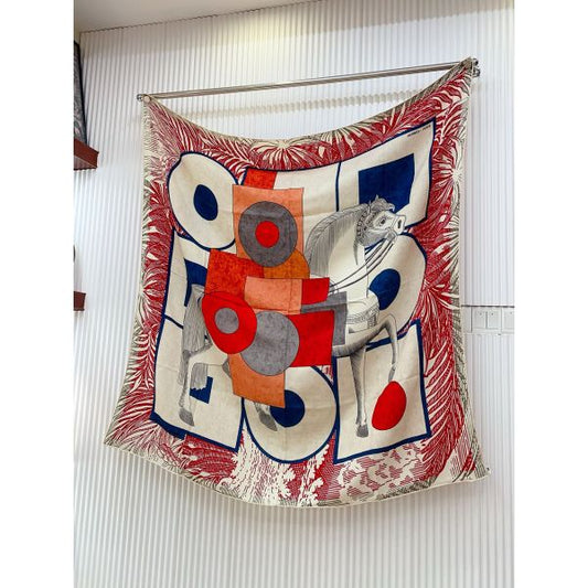 HERM Grenadine Cavalier en Formes Shawl 140