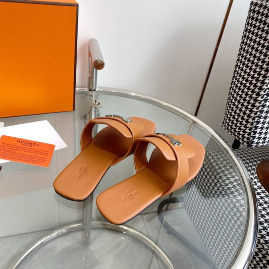 HERM Galerie Sandals In Brown Calfskin