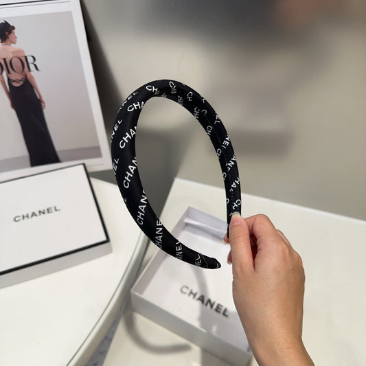 BLACK MIX WHITE FABRIC HAIRBAND 425530