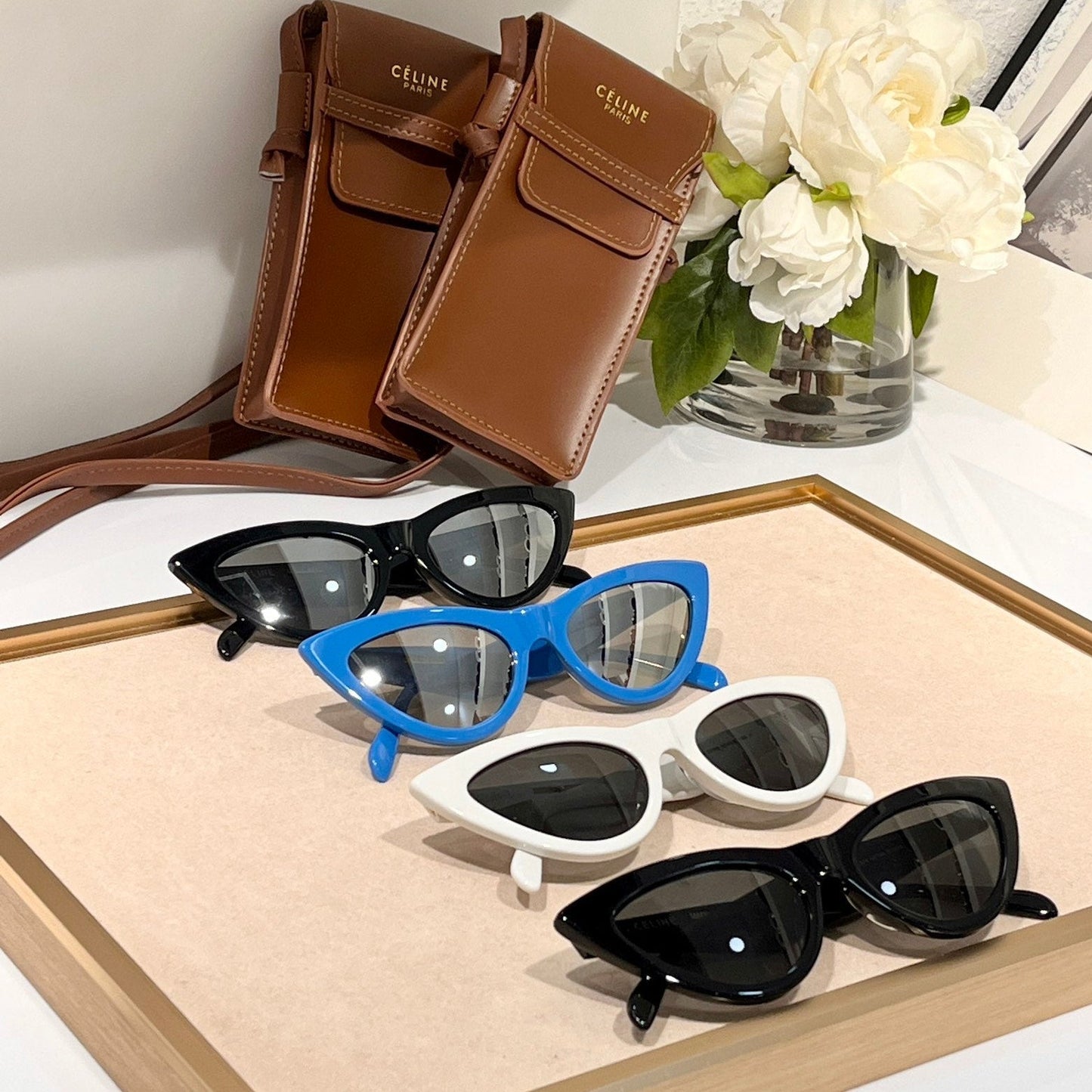 TRIOMPHE CAT EYE SUNGLASS CL40019 IN ACETATE