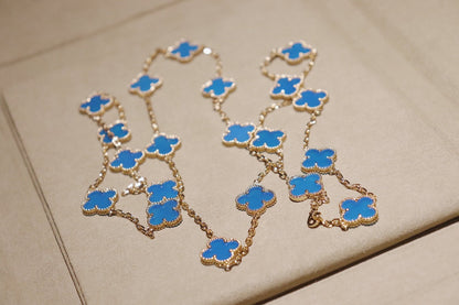 CLOVER 20 MOTIFS TURQUOISE GOLD