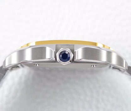 SANTOS LADY 35.1MM AUTOMATIC GOLD STEEL