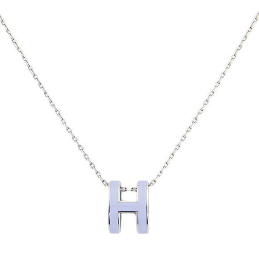 LILAC PURPLE MINI H VIOLET NECKLACE