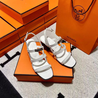 MID - SANDAL WHITE CALFSKIN