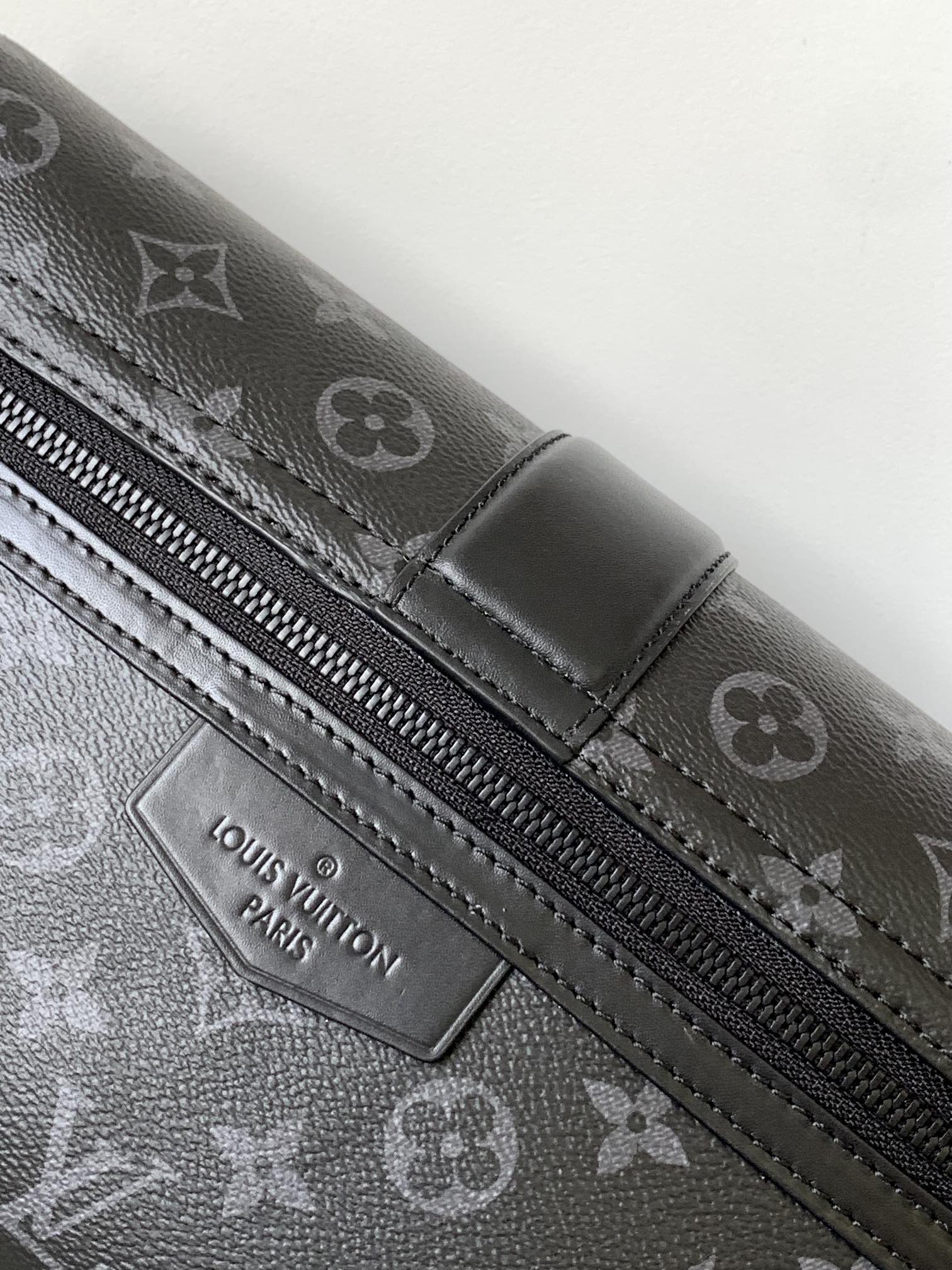 S-CAPE MESSENGER BAG 28 IN BLACK MONOGRAM ECLIPSE CANVAS
