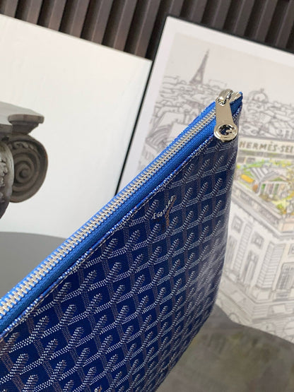 SENAT POCHETTE IN SKY BLUE GOYARDINE CANVAS