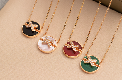 JEUX DE PINK GOLD DIAMOND NECKLACE
