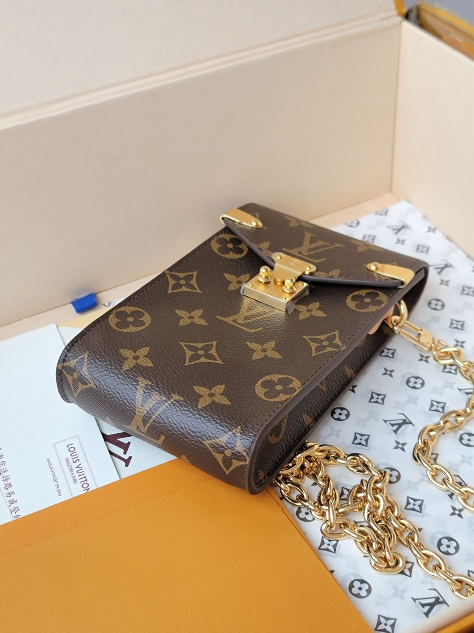 1V Monogram Phone Pouch