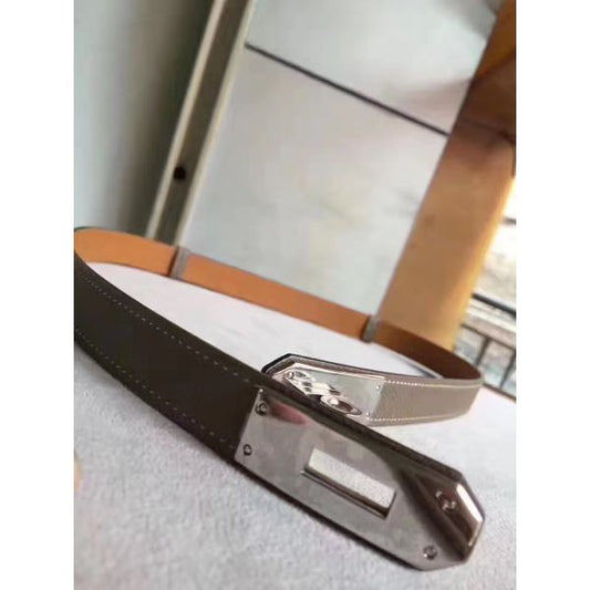 HERM Kelly 18 Belt In Taupe Epsom Leather