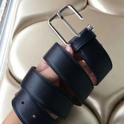 HERM Lennox 40 MM Belt In Black Epsom Leather