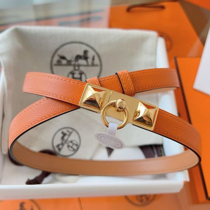 HERM Rivale 18 Belt in Orange Epsom Calfskin
