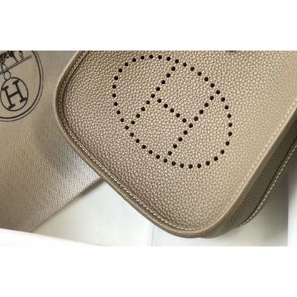 HERM Evelyne III TPM Bag In Taupe Clemence Leather