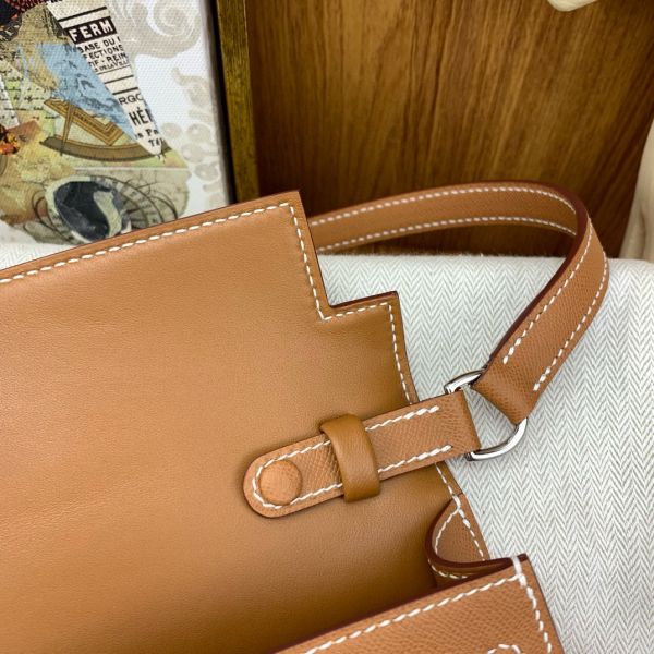 HERM Kelly Elan Handmade Bag In Gold Epsom Leather
