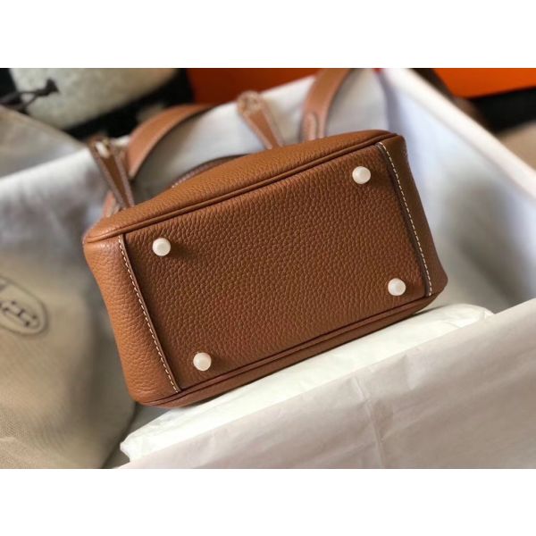 HERM Lindy Mini Bag In Gold Clemence Leather GHW