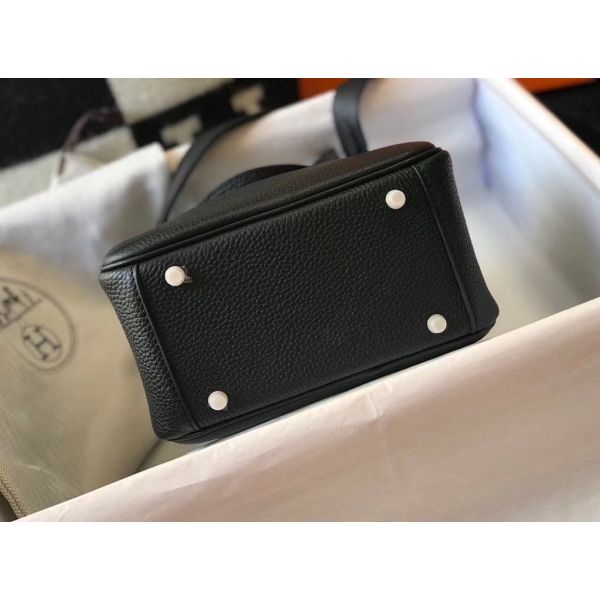 HERM Lindy Mini Bag In Black Clemence Leather GHW