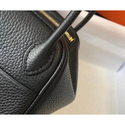HERM Lindy Mini Bag In Black Clemence Leather GHW