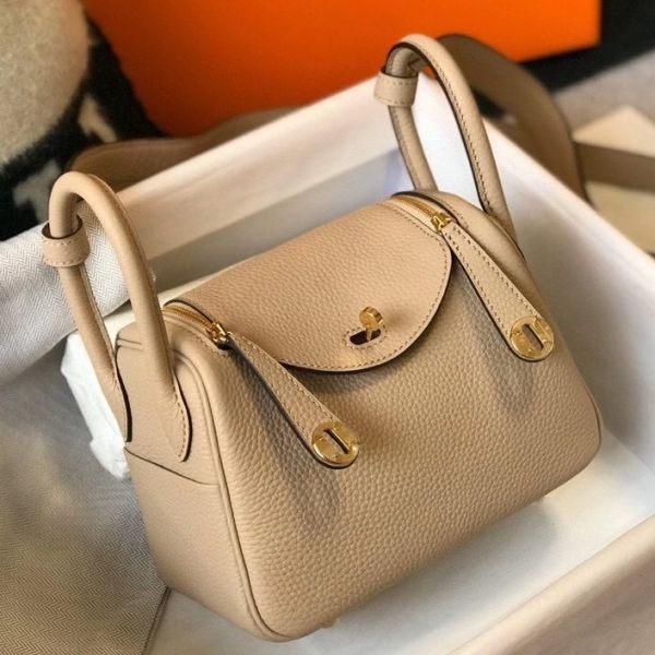HERM Lindy Mini Bag In Trench Clemence Leather GHW