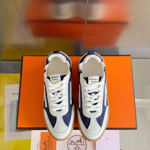 HERM Men's Jet Sneakers in Blue Technical Canvas