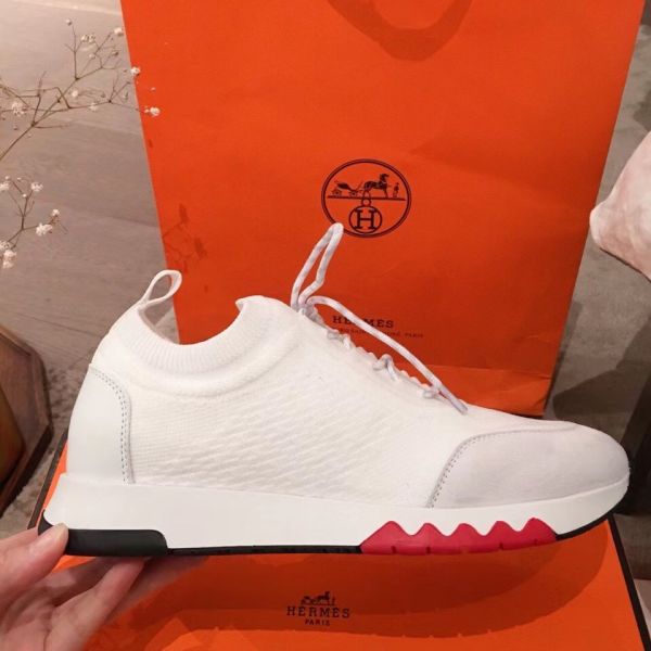 HERM Men's Addict Sneakers In White Knit