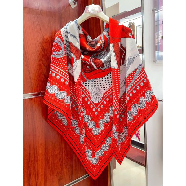 HERM Red Zouaves et Dragons Bandana Shawl 140
