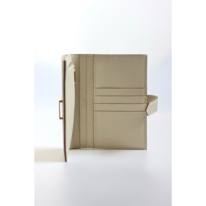 HERM Bearn Compact Handmade Wallet in Craie Chevre Mysore Goatskin