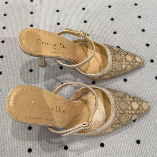 HIGH HEELS MULE IN CAMEL BEIGE LAMB SUEDE 10 CM