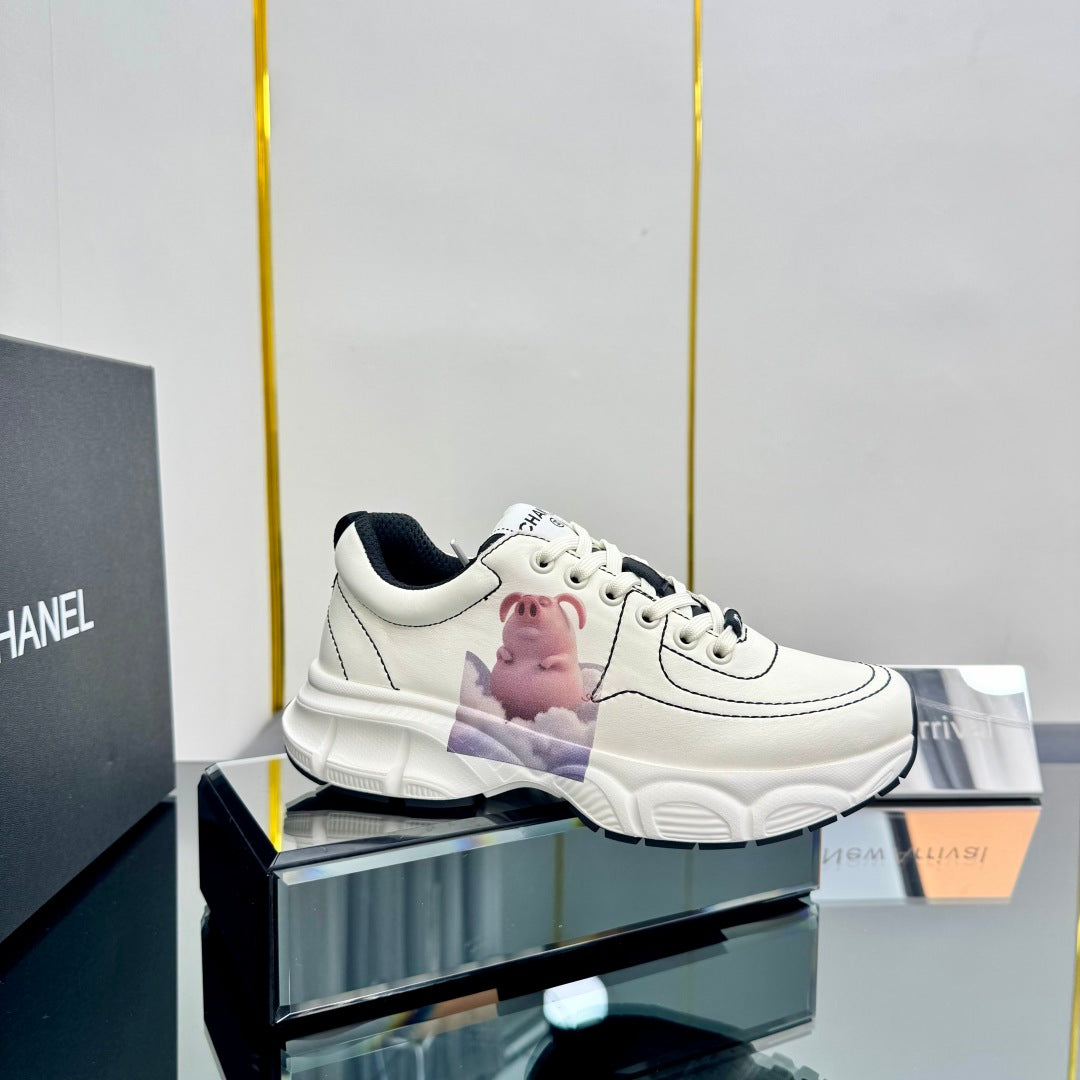 TRAINERS SNEAKER IN WHITE CALFSKIN WITH STICKER 238627