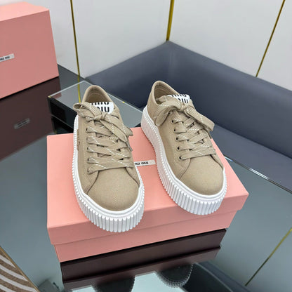 WASH SNEAKER IN DARK BEIGE DENIM