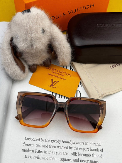 SQUARE SUNGLASS L6133 IN ACETATE FRAME EMBOSSED LOGO