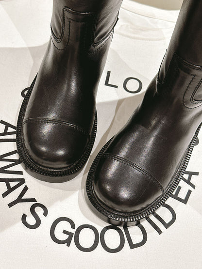 CC HIGH BOOTS BROWN CALFSKIN