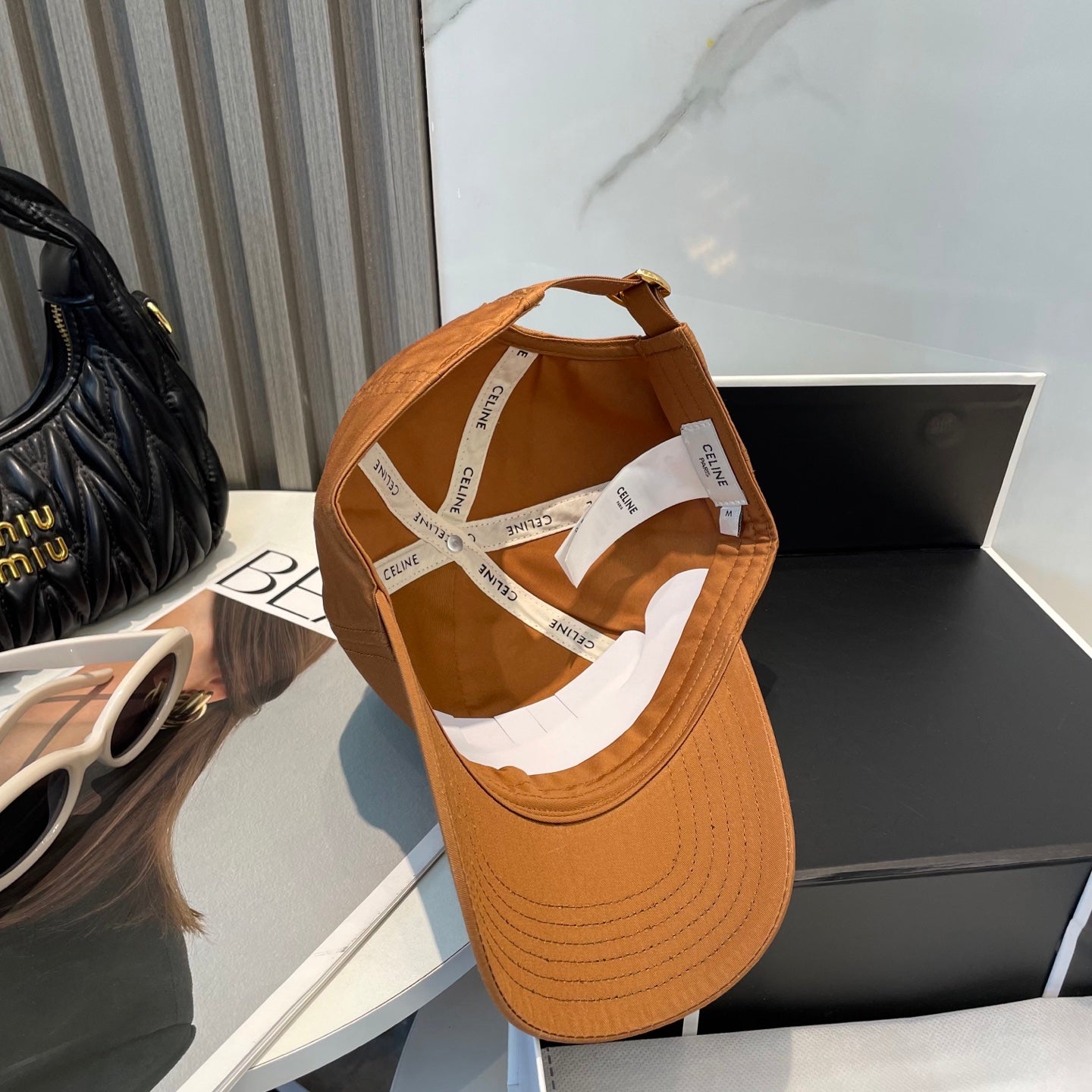 BASEBALL CAP MODEL 650750 IN BURNT ORANGE COTTON