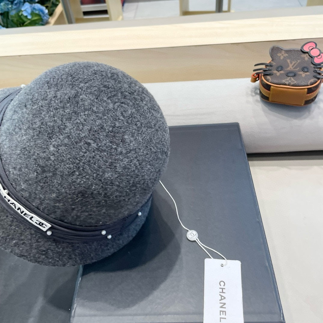 BUCKET HAT IN MOUSE GRAY WOOL BLEND 426249