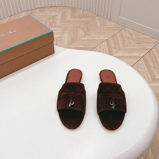 LP SUMMER CHARMS SANDALS IN BURNT UMBER SUEDE