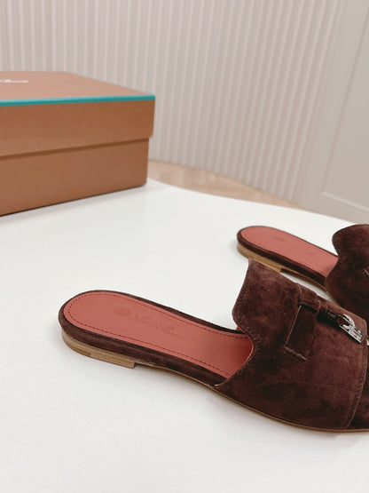 LP SUMMER CHARMS SANDALS IN BURNT UMBER SUEDE