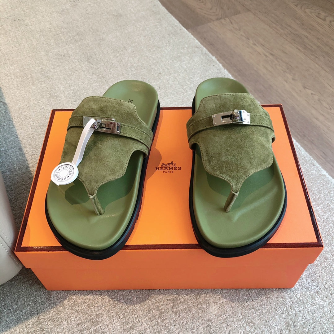 EMPIRE SANDAL LIGHT ARMY SUEDE