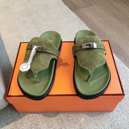 EMPIRE SANDAL LIGHT ARMY SUEDE