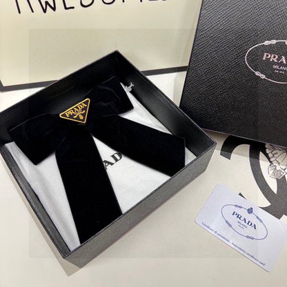 BOW HAIR CLIP IN BLACK VELVET 406114