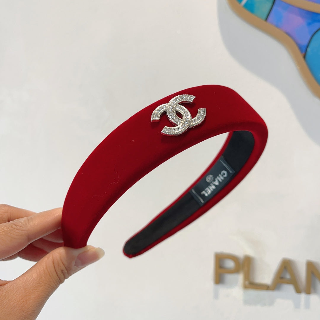 CHERRY RED VELVET HAIRBAND 414441