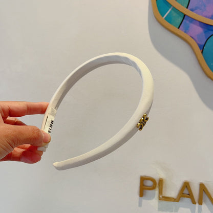 WHITE FABRIC HAIRBAND 425457