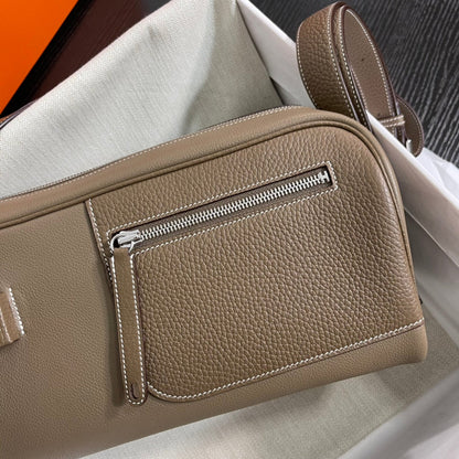 BOSTON NOUVEAU ON BOBY 29 SHOULDER BAG IN COFFEE BROWN CALFSKIN