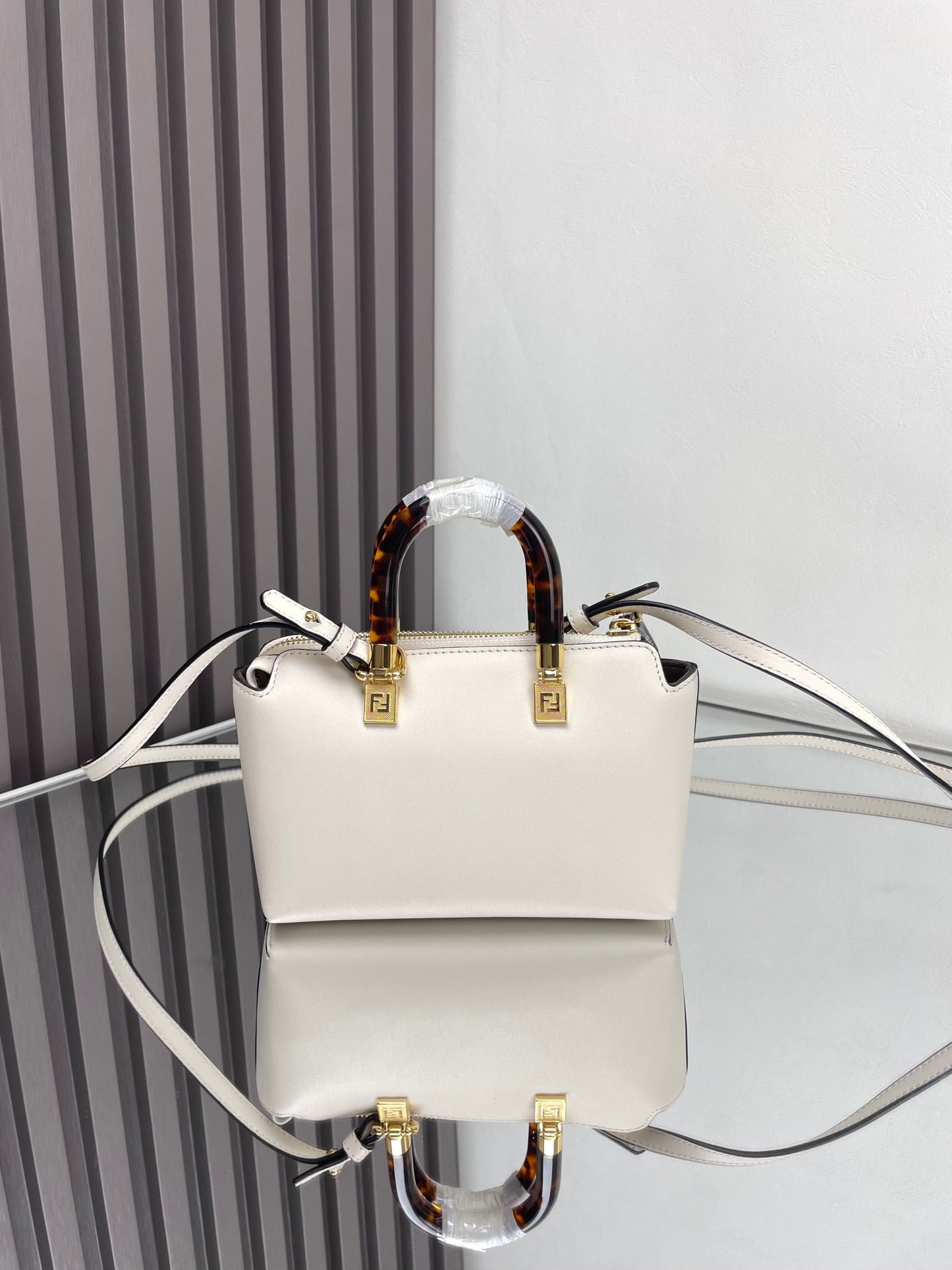 BY THE WAY MINI 18 IN WHITE LAMBSKIN GOLD HARDWARE