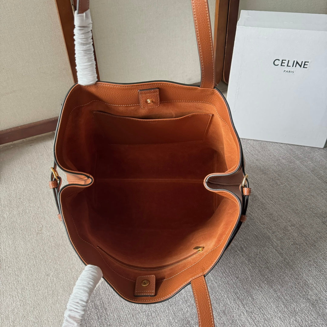 MEDIUM CABAS ANAÏS CUIR TRIOMPHE 54 IN BRONZE BROWN GRAINED CALFSKIN