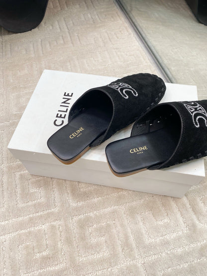 MARLOU MULE IN BLACK SUEDE