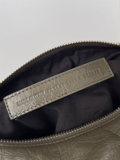 SUPERBUSY SLING BAG 35 IN KHAKI GREEN LAMBSKIN