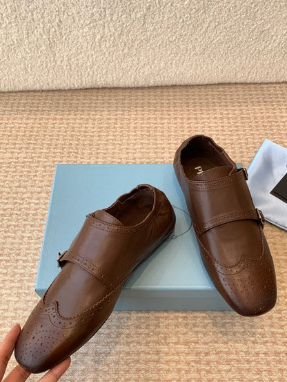 MONK STRAP IN DARK BROWN CALFSKIN