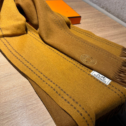 UNIE BRODEE MUFFLER 200 CM IN BRONZE BROWN CASHMERE