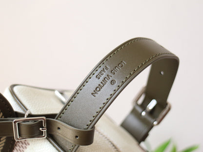 LOCKER DOPP KIT 23 IN KHAKI DAMOFLAGE COATED CANVAS