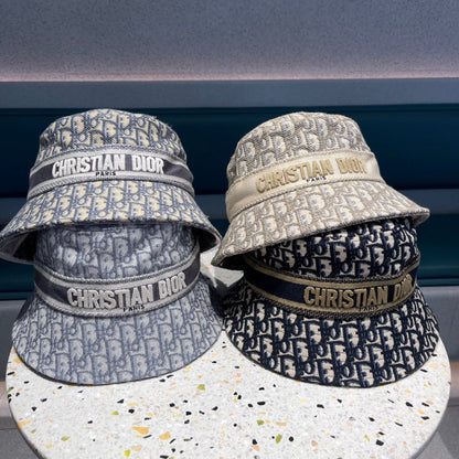 BUCKET HAT IN BLUE GRAY MIX BEIGE COTTON 429921