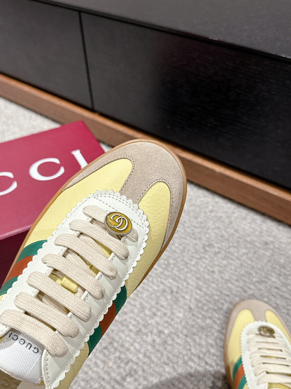 GG & ADIDAS SNEAKER KHAKI CALFSKIN